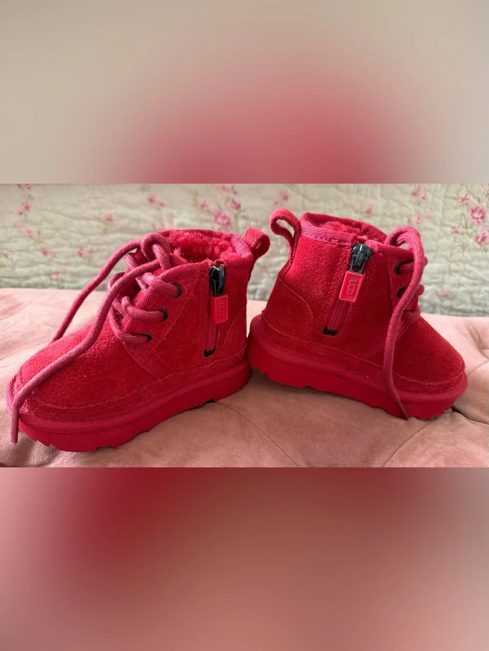 UGG Kids Neumel II Suede Boots Samba Red Toddler Size 6
